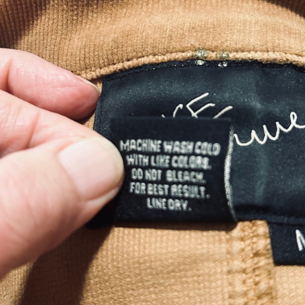 BKE Outerwear Brown Corduroy Ruffle Trim Blazer Jacket Womens Medium RN 107829 - Picture 8 of 8